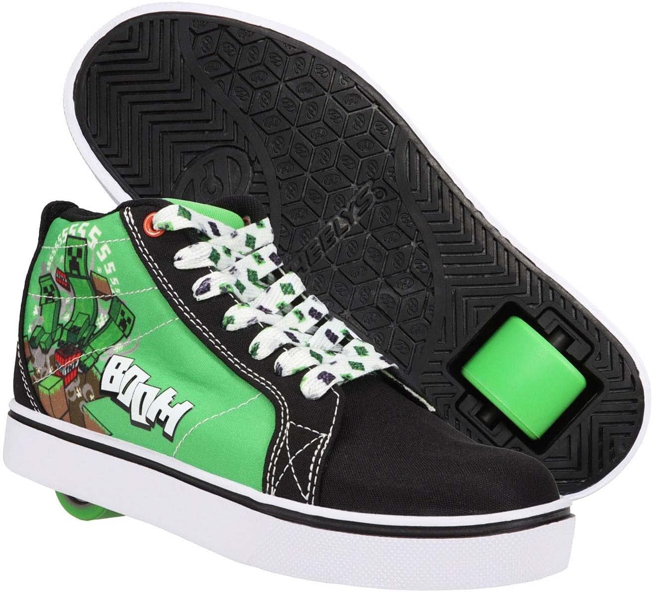 

Кроссовки Heelys для мужчин Minecraft Racer 20 Mid, черный/зеленый