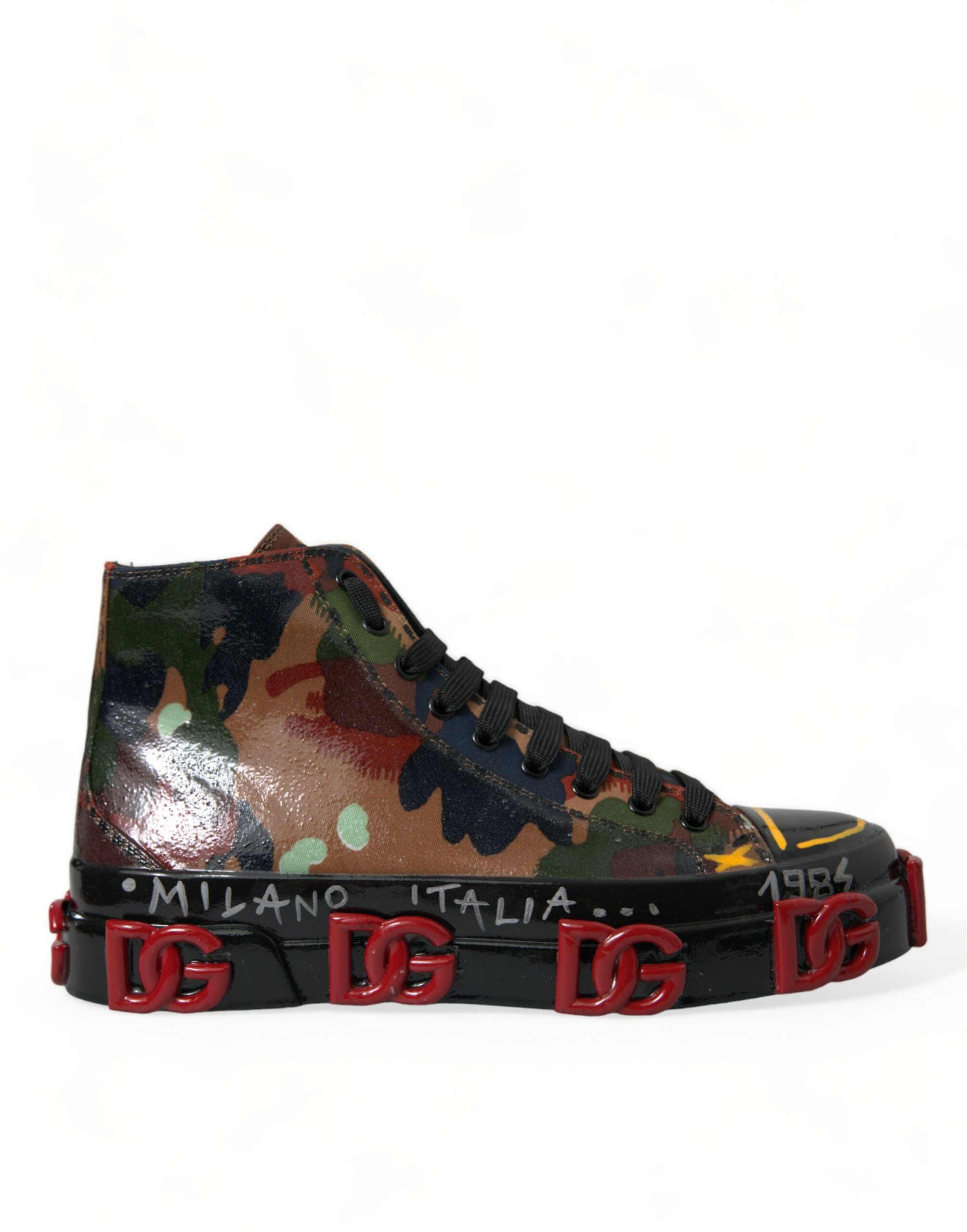 

Шикарные разноцветные высокие кроссовки Dolce & Gabbana