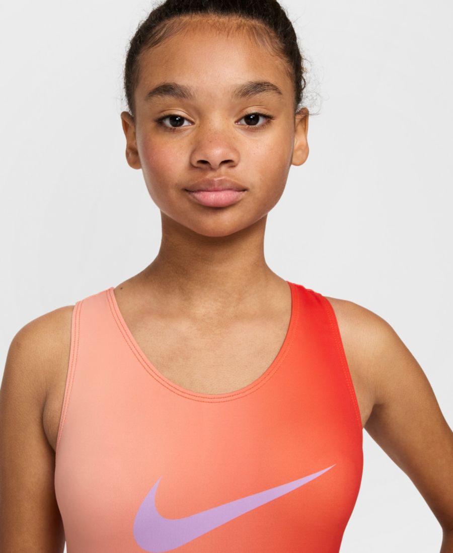 Гимнастический купальник Nike Sunrise Ombre для девочек 7-16 лет Nike Gymnastics, Orange — фото 3