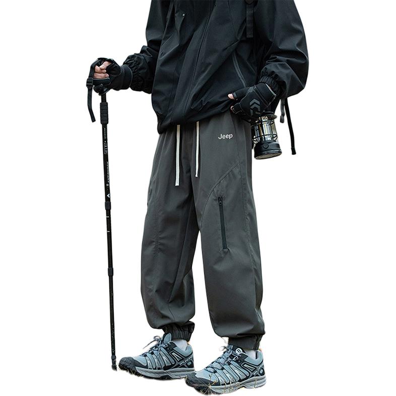 

Модные спортивные брюки-ветровки унисекс Jeep, серый