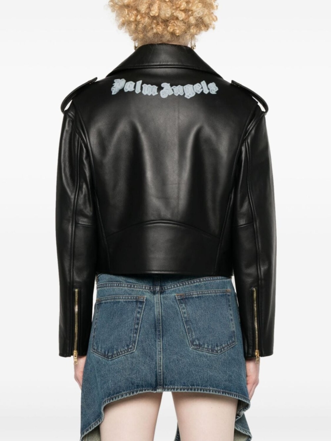 

Palm Angels байкерская куртка с логотипом, черный
