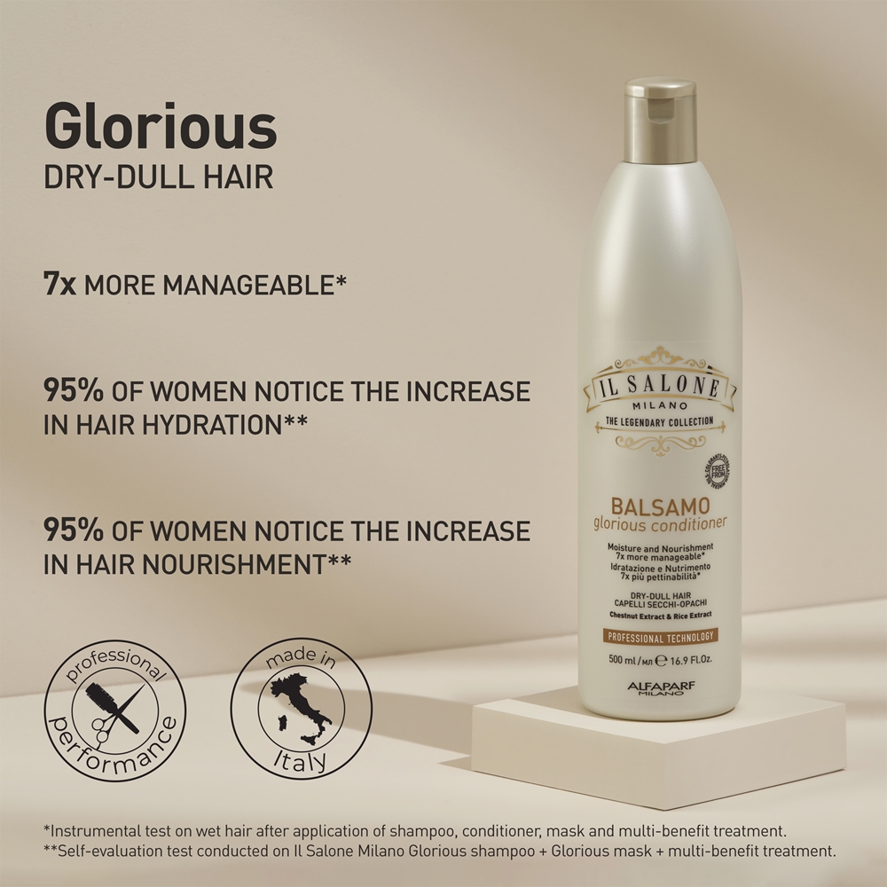 Il salone milano glorious nutritioning Conditioner for dry and damaged hair Alfaparf Milano, 500 мл — фото 2