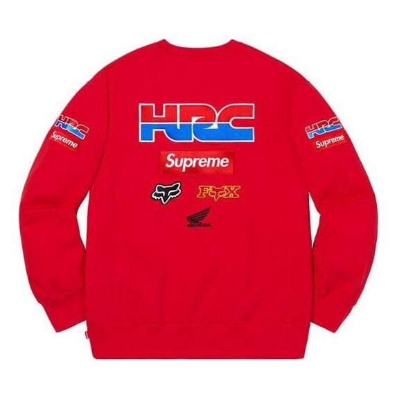 

Толстовка x honda fox racing crewneck 'red' Supreme, красный