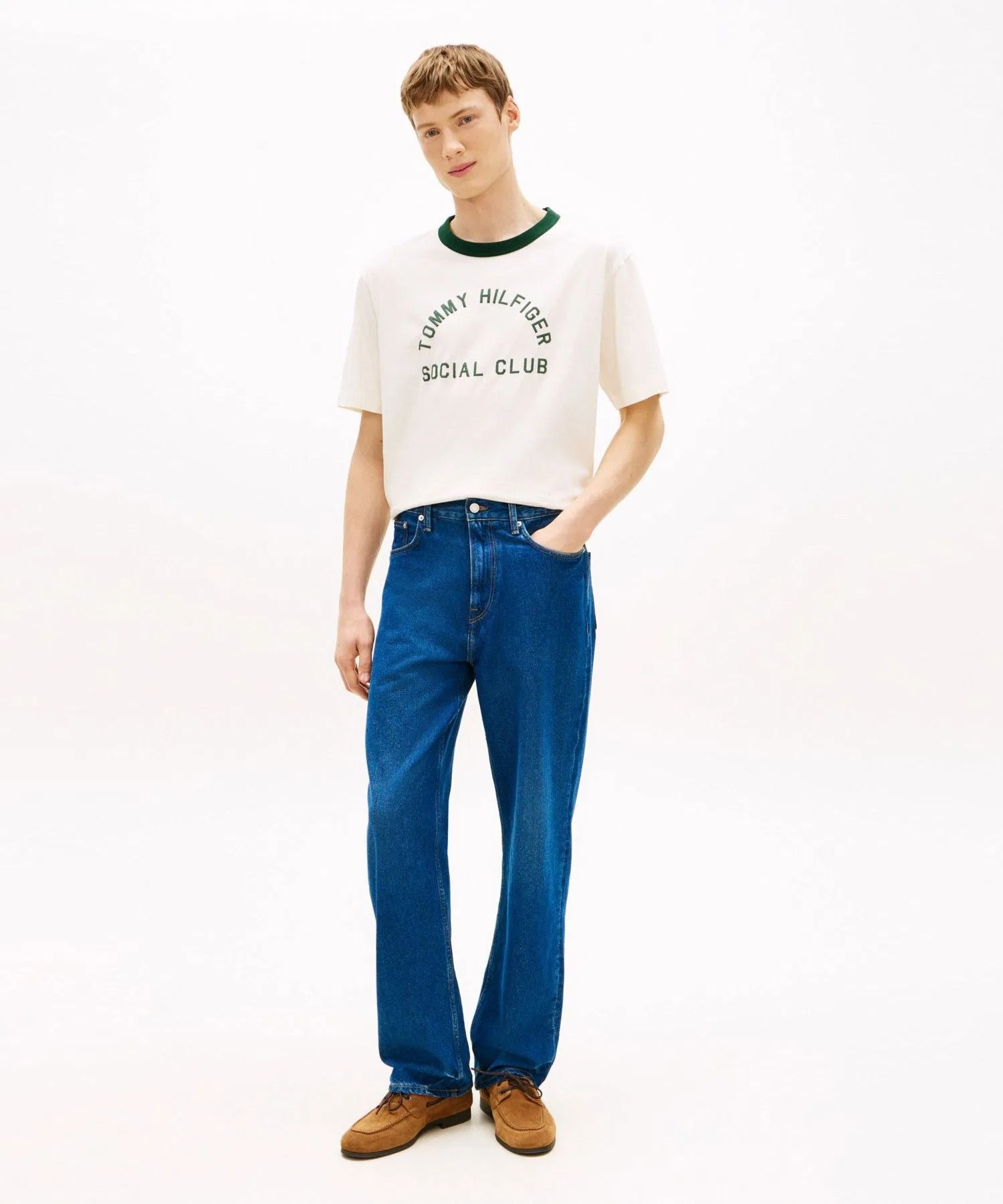 Мужская футболка Tommy Hilfiger с логотипом, тёмно-синяя — фото 3