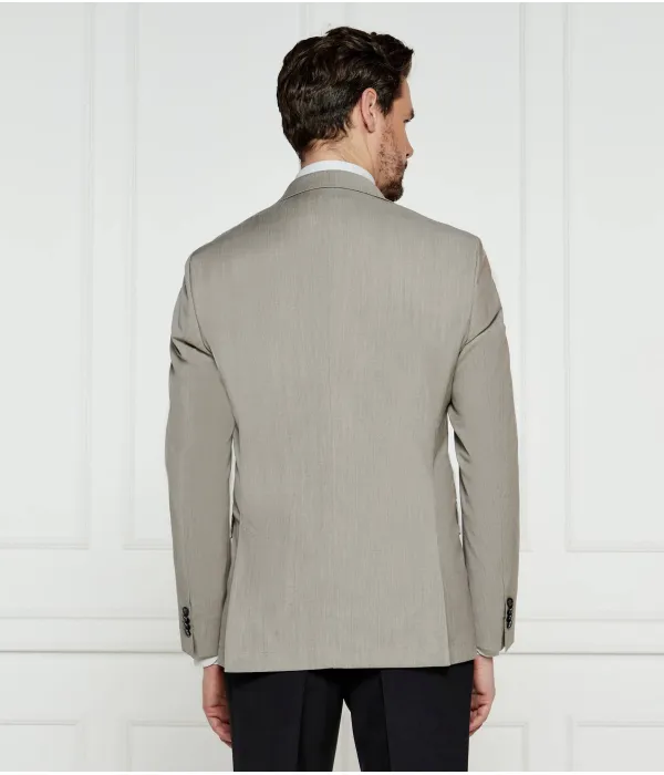 Элегантный шерстяной жакет h-hutson-233 Slim fit Boss, бежевый — фото 3
