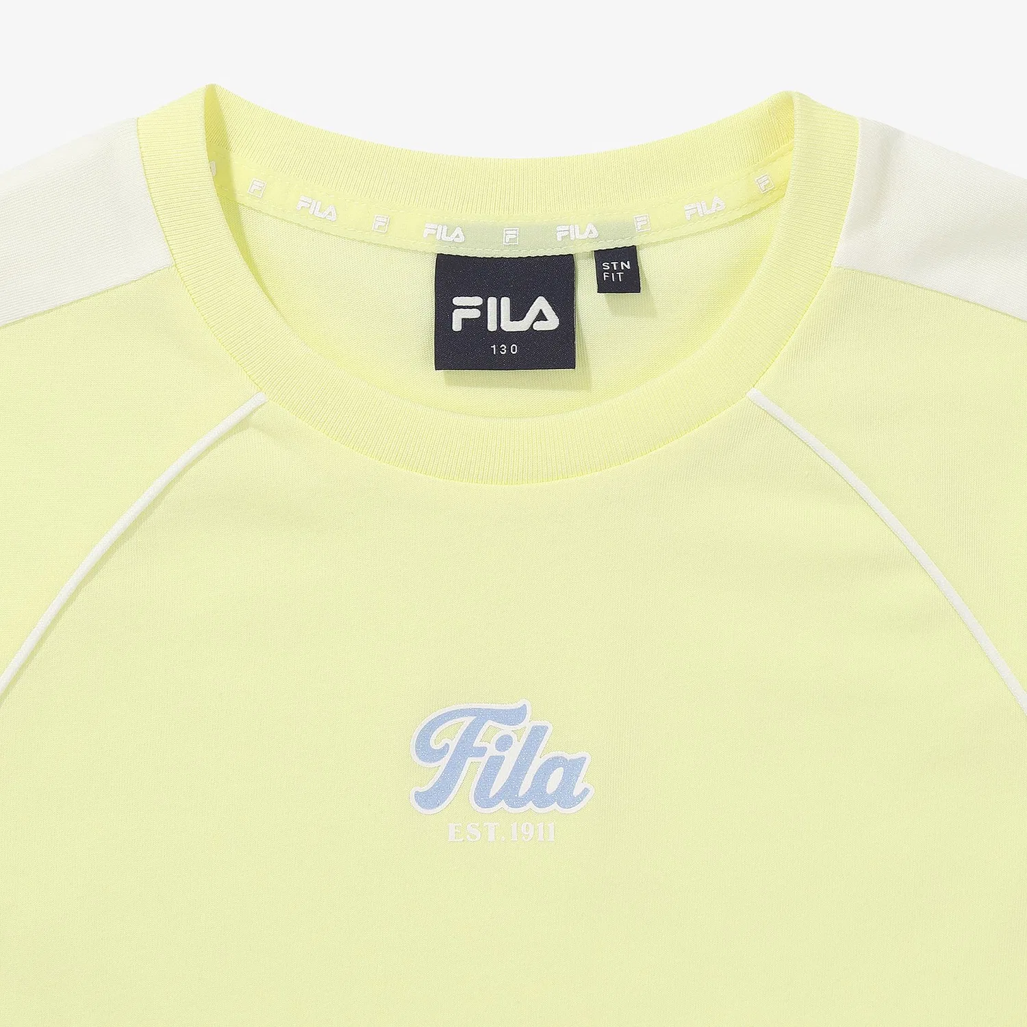 Детская футболка с контрастными рукавами розовая от Fila Kids — фото 2