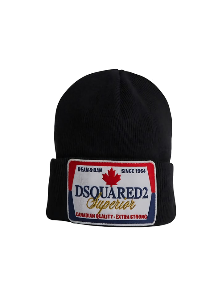 

Dsquared2 Зимняя шапка Superior Logo, черная