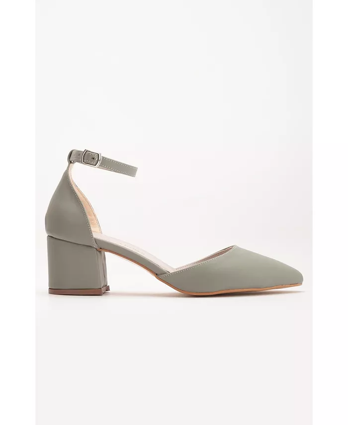Туфли Miranda на низком каблуке с жемчугом Forever & Always Shoes, зеленый — фото 3