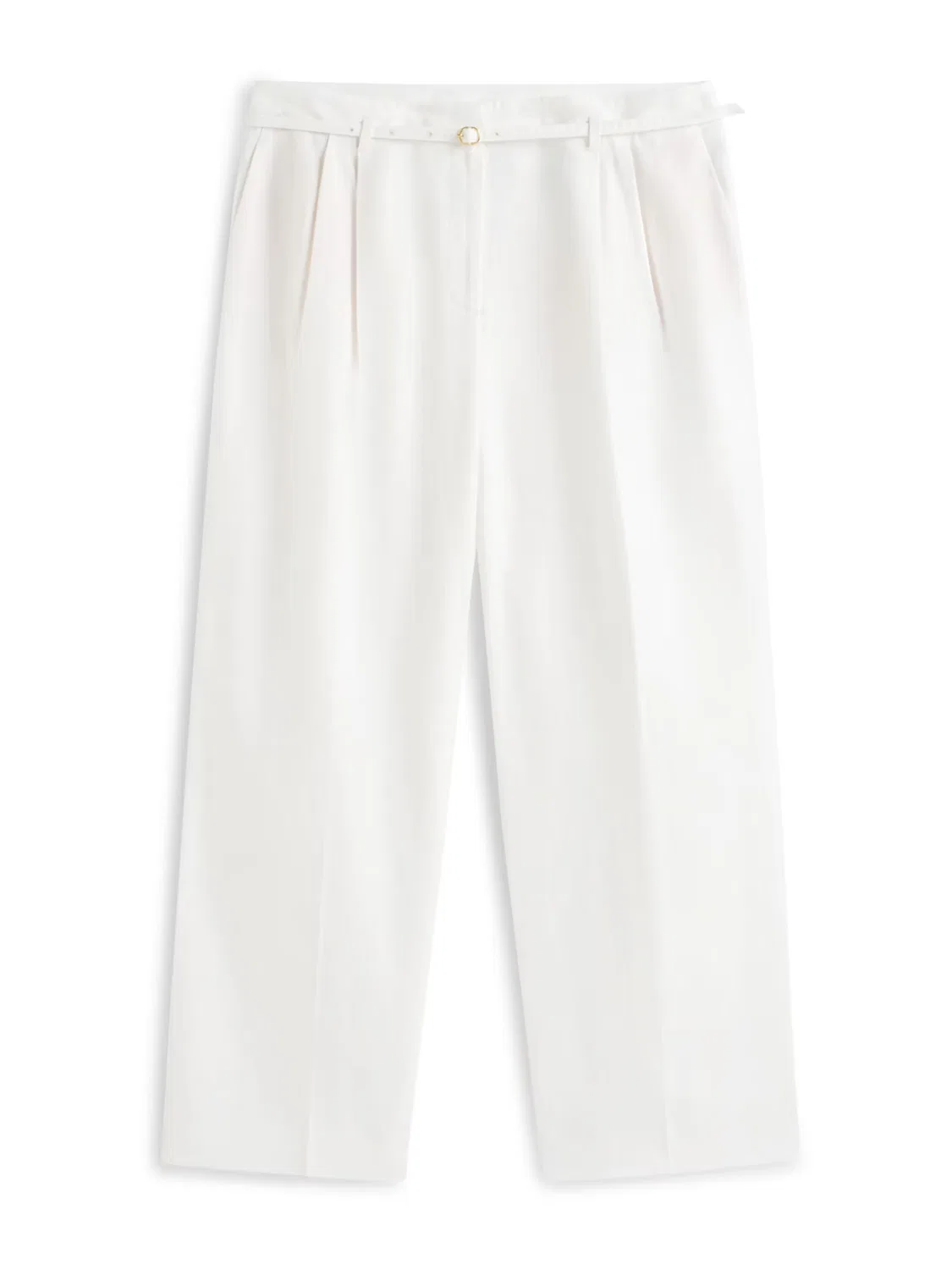 Широкие брюки со складками спереди Tommy Hilfiger Curve, White