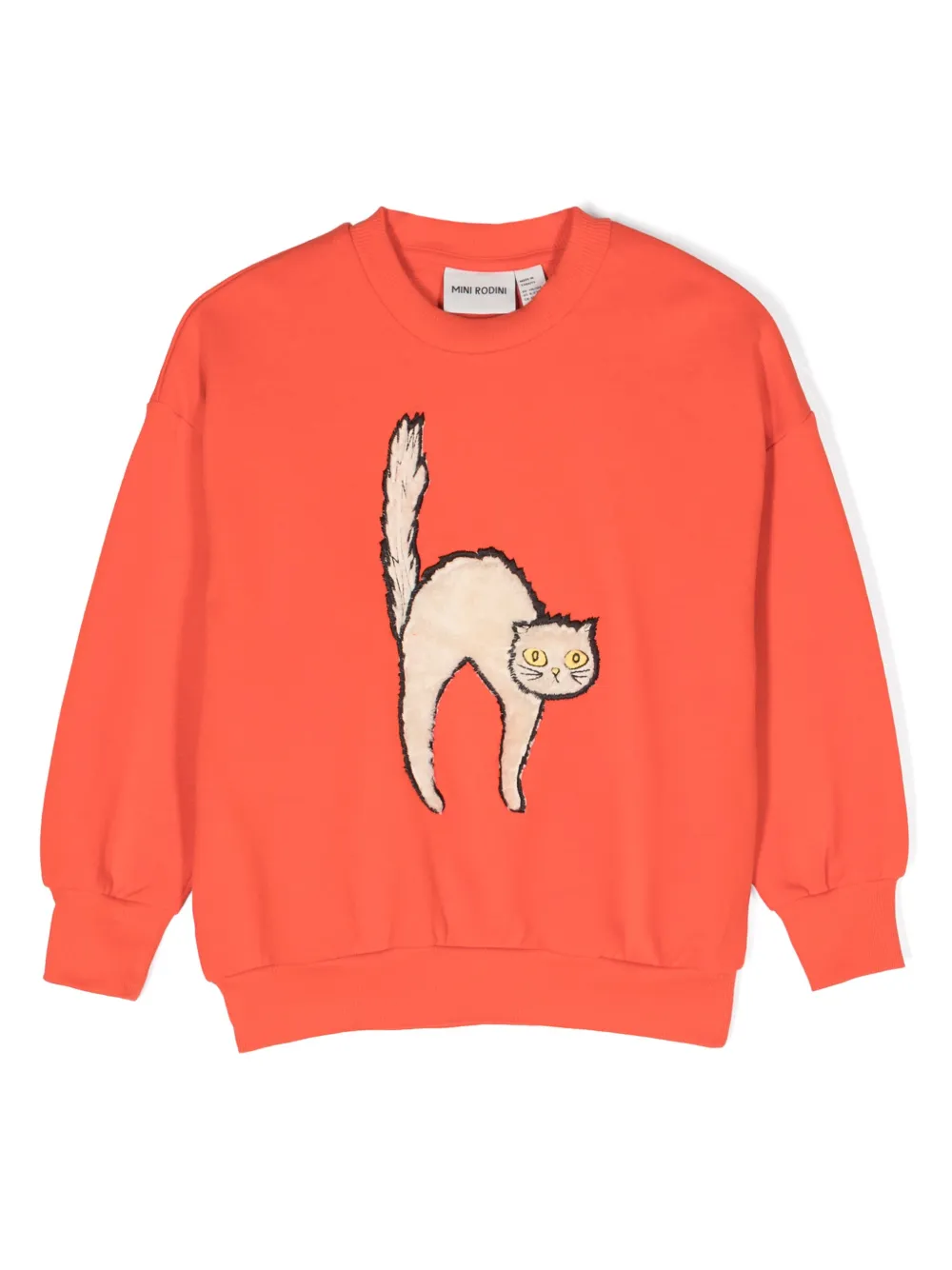 

Толстовка Angry Cat из органического хлопка Mini Rodini, красный