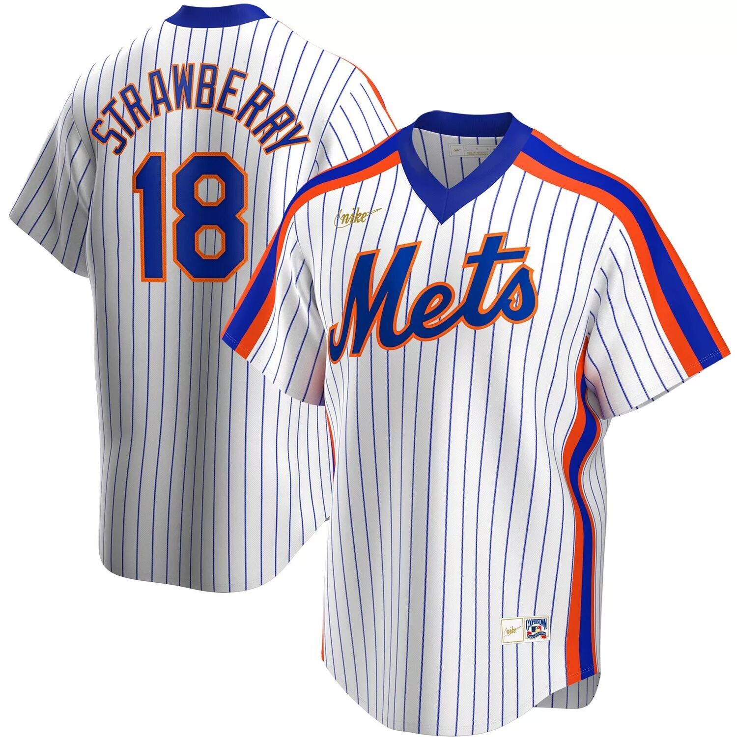 Мужское джерси игрока Darryl Strawberry White New York Mets Home Cooperstown Collection Nike — фото 4