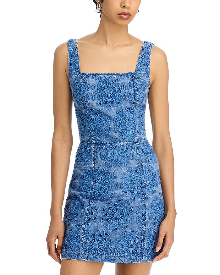 

Мэриэнн платье с цветочным кружевом Alice and Olivia, синий