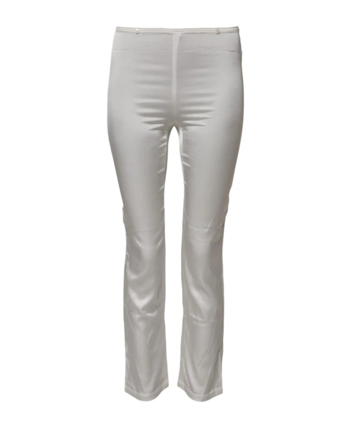 

Роскошные шелковые брюки с высокой талией Dolce & Gabbana, белый