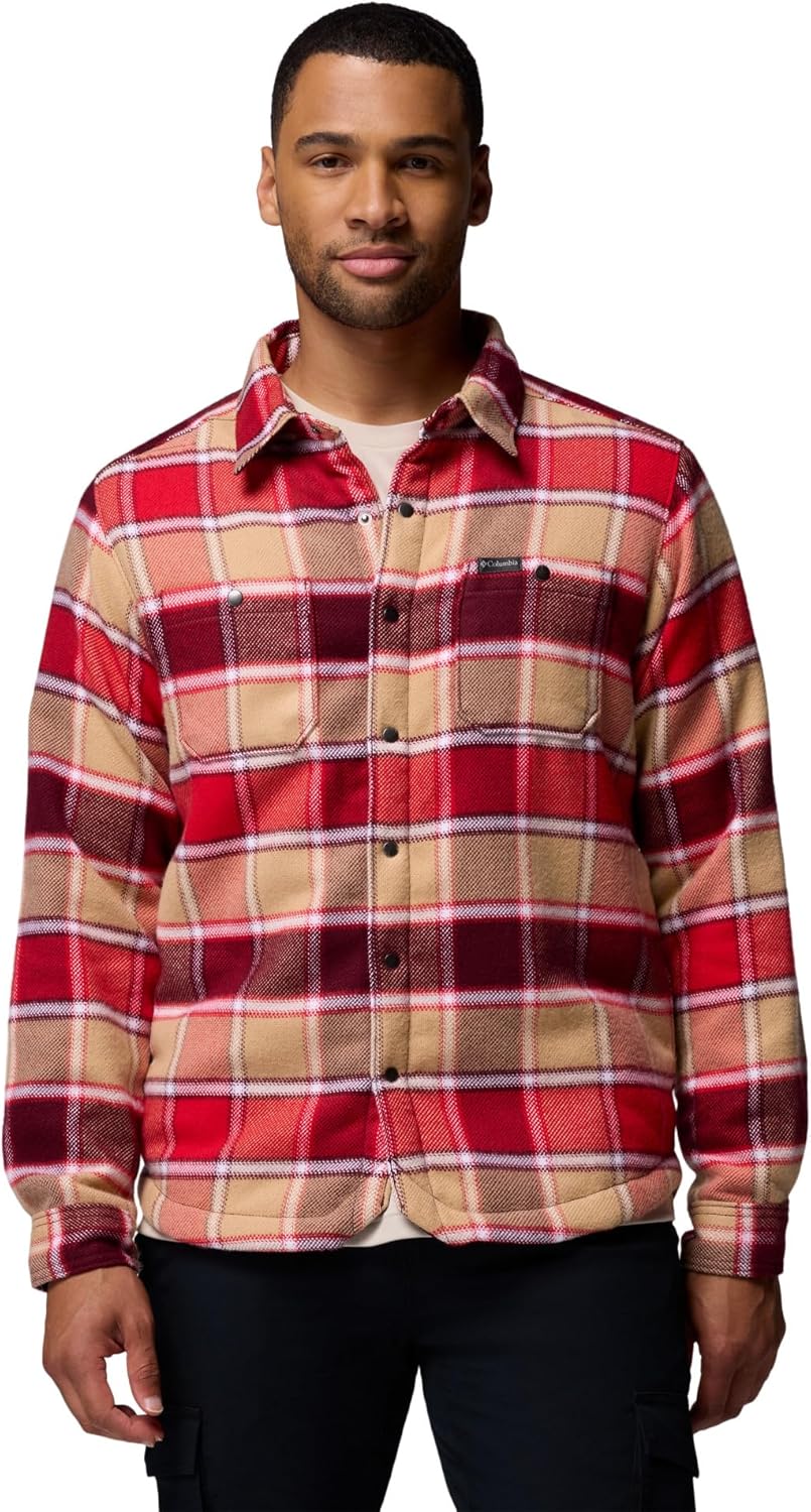 

Columbia мужская рубашка-ветровка Windward II, Rich Wine Trapper Windowpane, XS