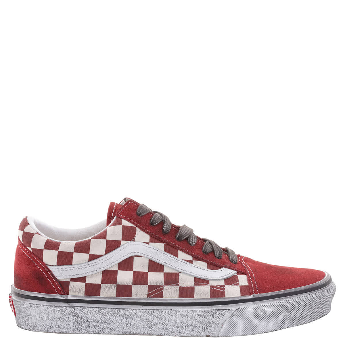 

Vans Old Skool Кроссовки в клетку с эффектом потертости, красно-белый