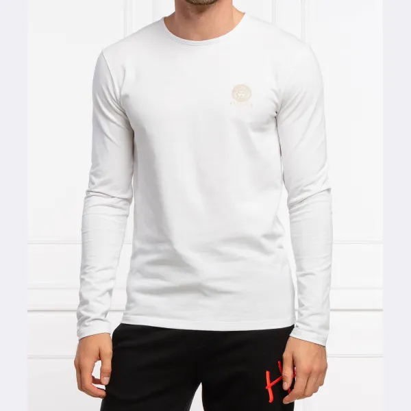 

Облегающий крой с длинным рукавом Versace, белый
