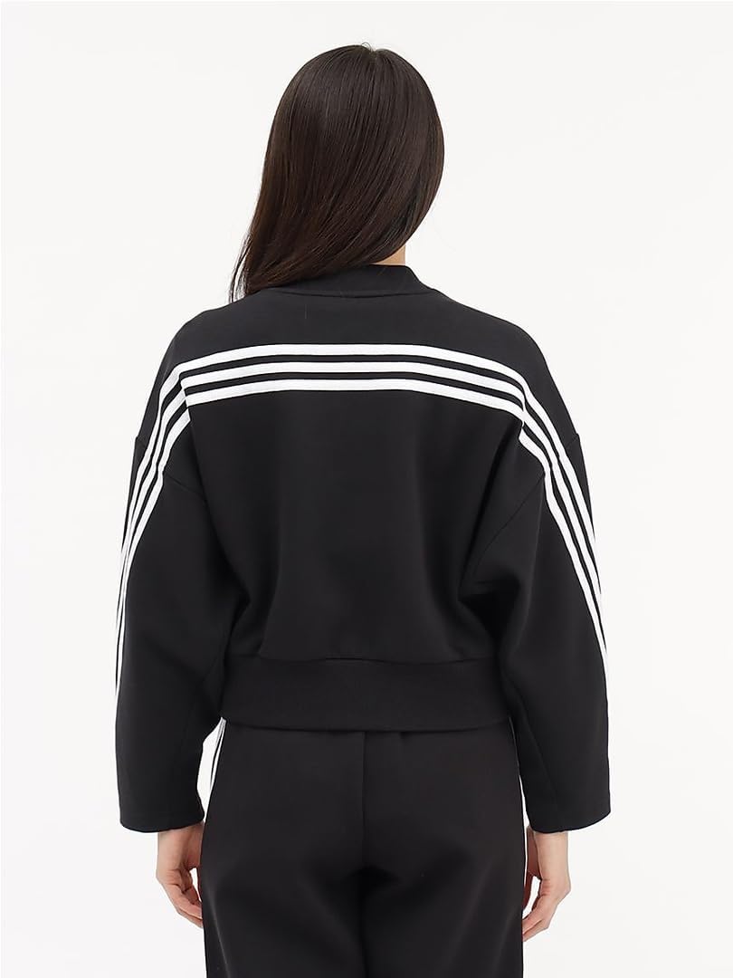 Мужская толстовка adidas EAW40 Future Icon с тремя полосками, черный — фото 4