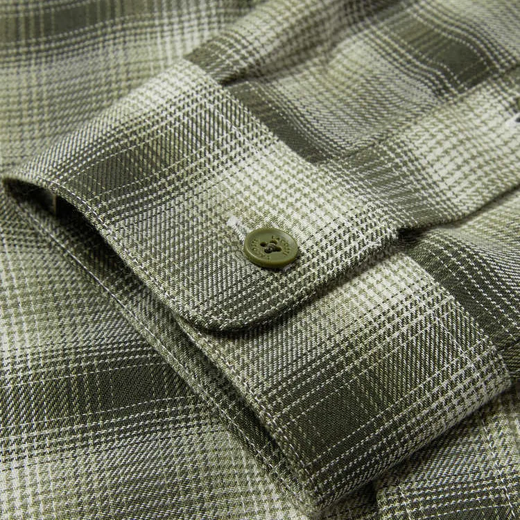 LACOSTE Рубашка мужская Army Green Lapel Moderate — фото 4