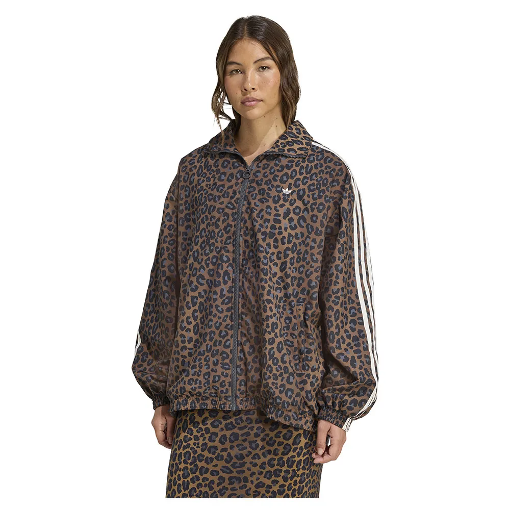 

Спортивная куртка adidas Originals Leopard Firebird Oversized, коричневый