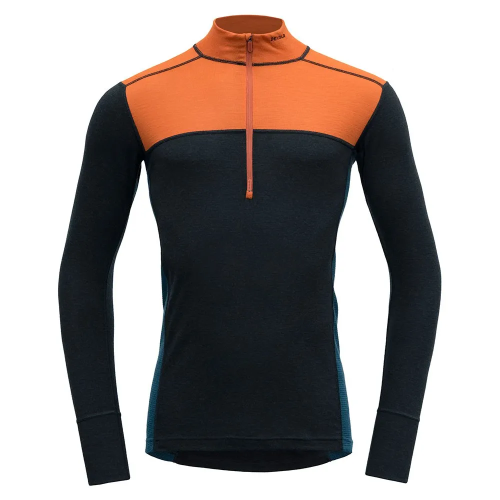 

Лонгслив DEVOLD OF NORWAY Lauparen Merino 190 half zip, черный