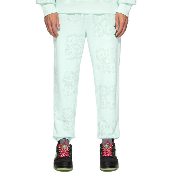 Спортивные штаны Air Jordan x CLOT Jade Fleece Sweatpants 'Light Green', мультиколор — фото 3