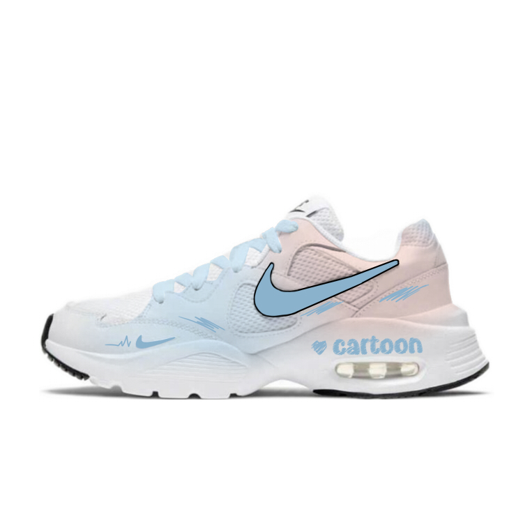

Nike Кроссовки для бега Air Max Fusion Abrasion Resistant Slip Resistant Low Top женские blue pink