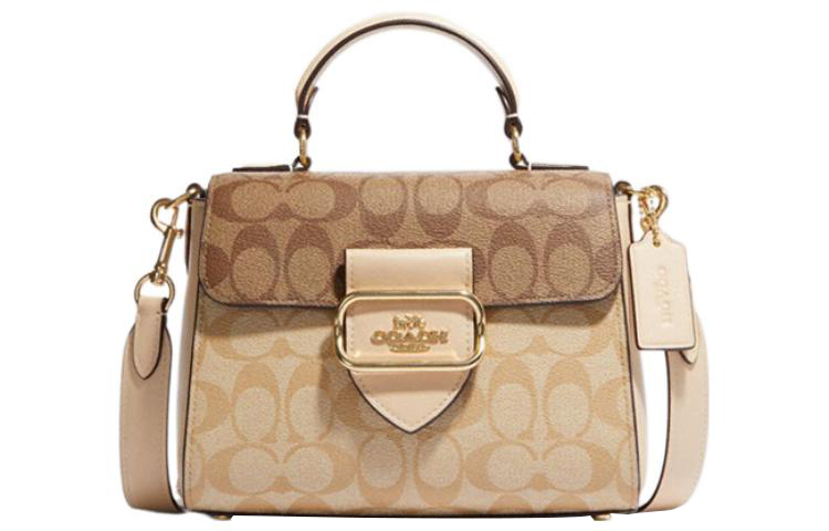 

Morgan 21 Сумка С Верхней Ручкой Из Блочной Фирменной Ткани COACH