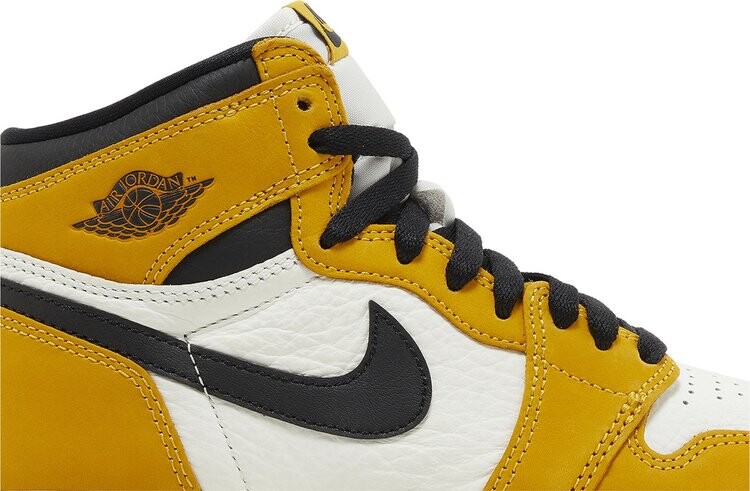 Кроссовки Air Jordan 1 Retro High OG GS 'Yellow Ochre', желтый — фото 2