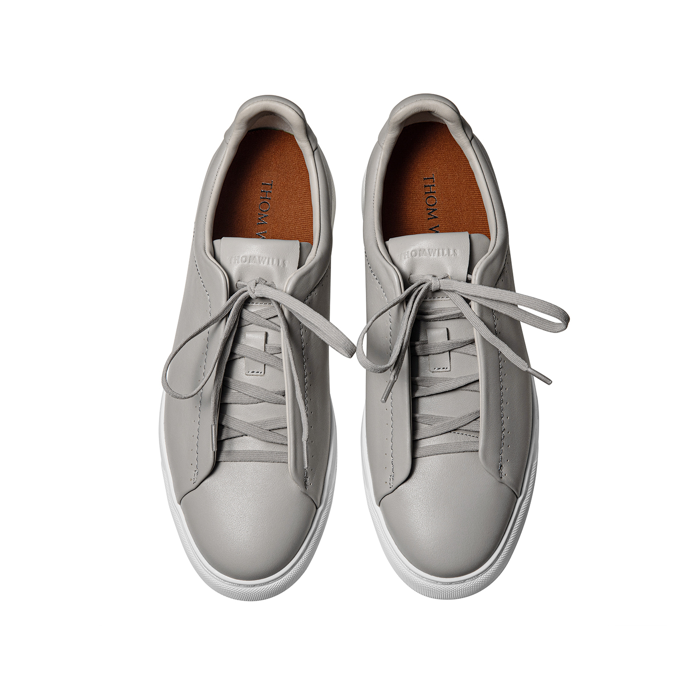 Модные повседневные слипоны низкие скейтерские кроссовки men's THOM WILLS, серый — фото 4