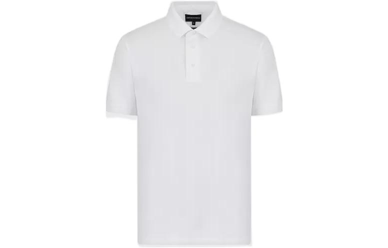 

Джерси поло из смесового лайосела EMPORIO ARMANI, белый