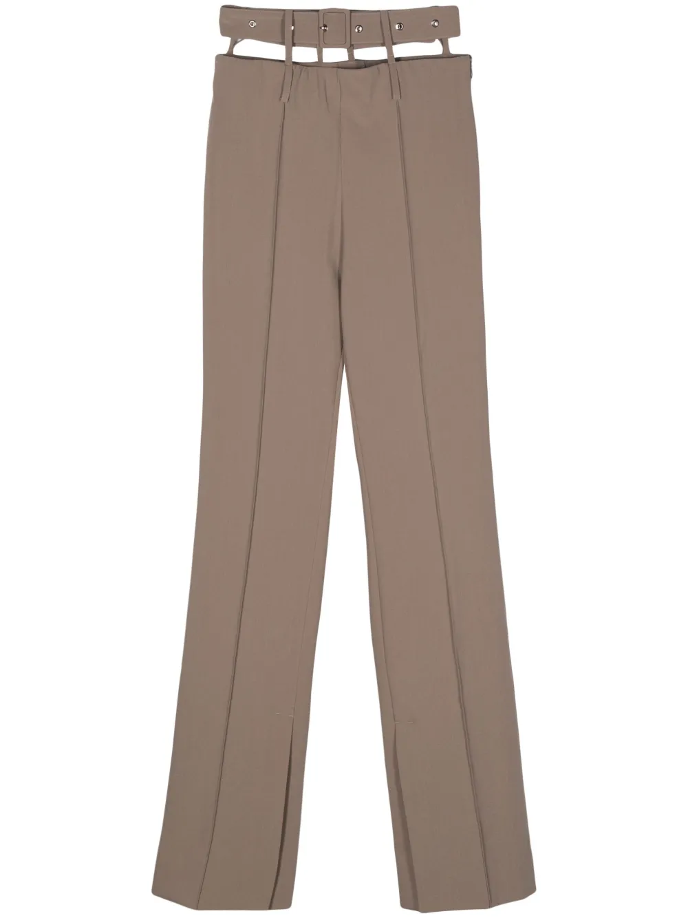 

Прямые брюки с поясом Rokh, коричневый