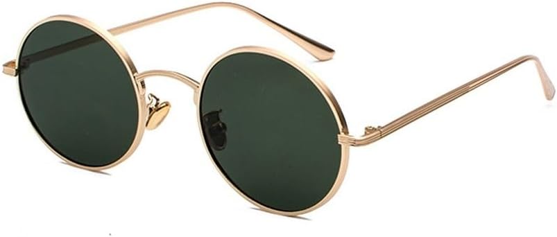 

золотые круглые металлические солнцезащитные очки для мужчин в стиле ретро, ​​летний стиль, женские солнцезащитные очки с красными линзами, унисекс, желтые, розовые, черные WNCKSQ, Gold With Green