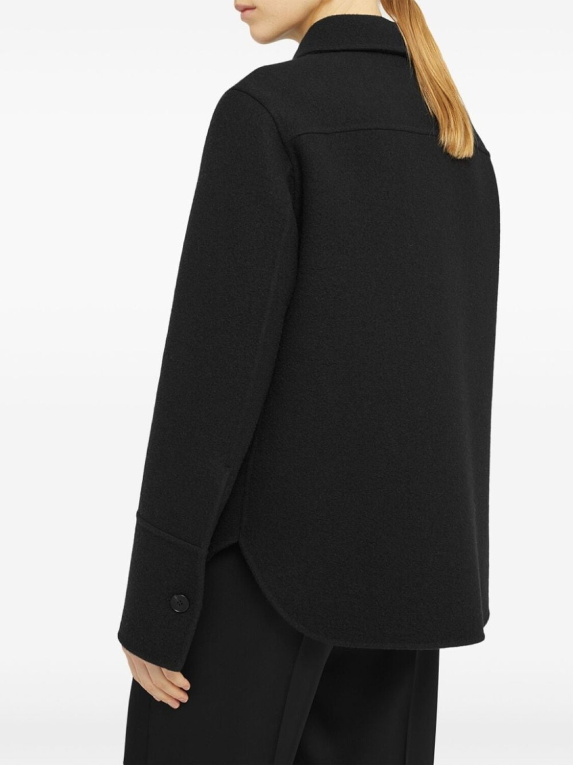 Jil Sander однобортная куртка из вирджинской шерсти, черный — фото 3