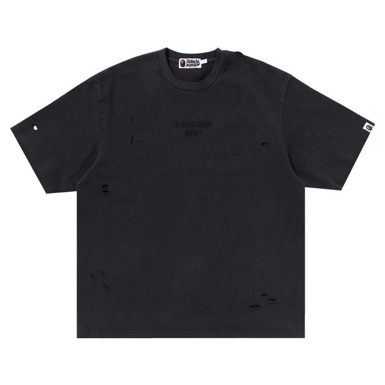 

Футболка BAPE Damaged Garment Dyed Relaxed Fit Tee, Black