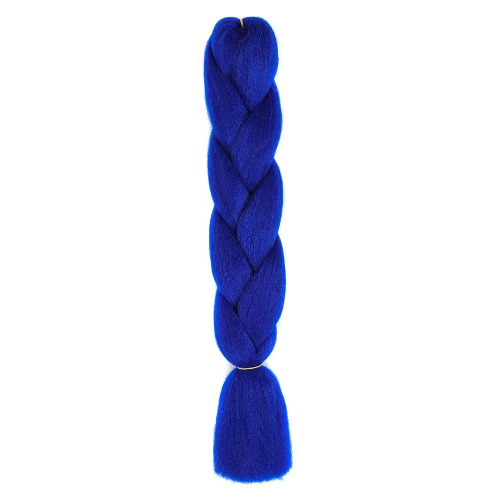 Набор из 5 штук синтетических волос для плетения Jumbo Braids, 120 см Bynyxi, Dark Blue 2 — фото 2