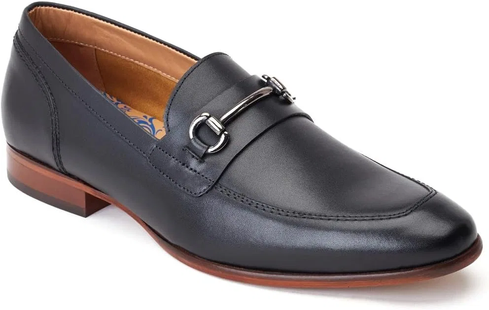 Мужские кожаные лоферы Base London Russo с пряжкой, Black