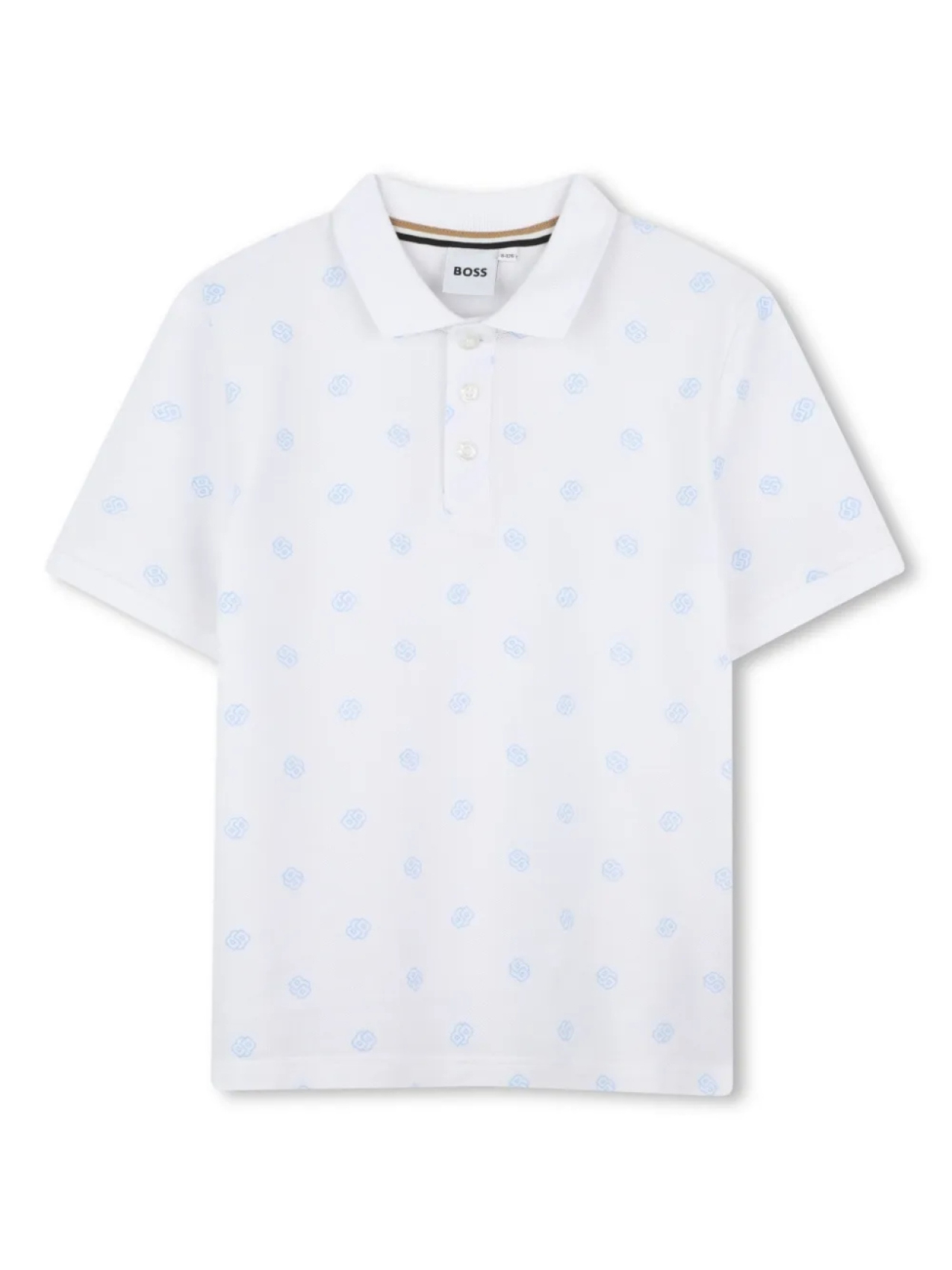 

Рубашка-поло с короткими рукавами BOSS Kidswear, белый