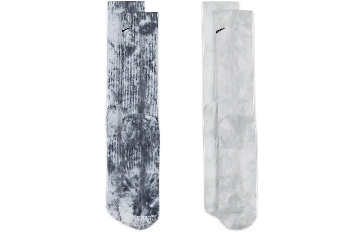 Everyday Plus Cushioned Tie-Dye Crew Socks 2 пары Nike, 2 pack (светло-серый+темно-серый) — фото 2