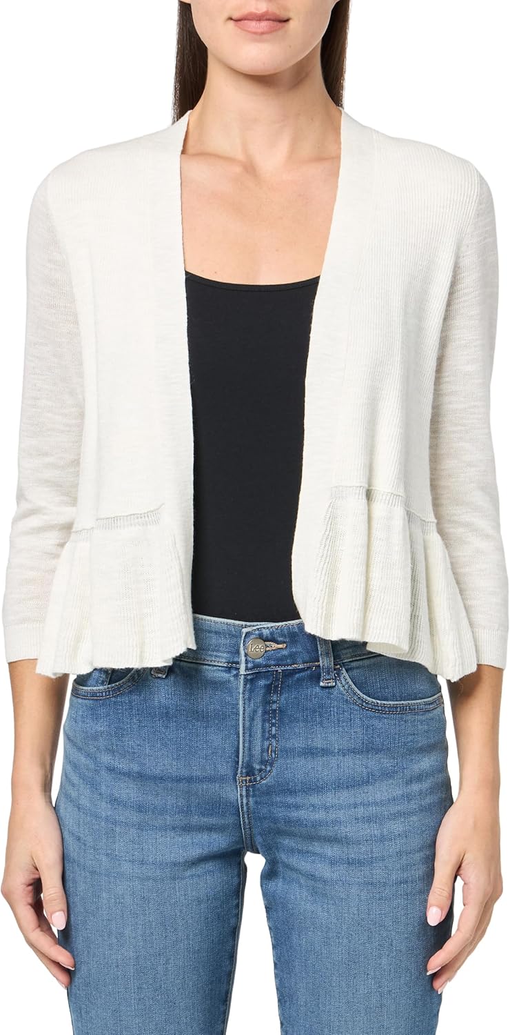 

Женский расклешенный однотонный кардиган с баской от Tommy Hilfiger, Ivory