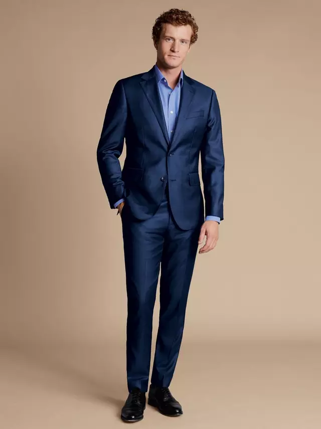 

Куртка Charles Tyrwhitt Slim Fit Twill Suit, цвет royal blue