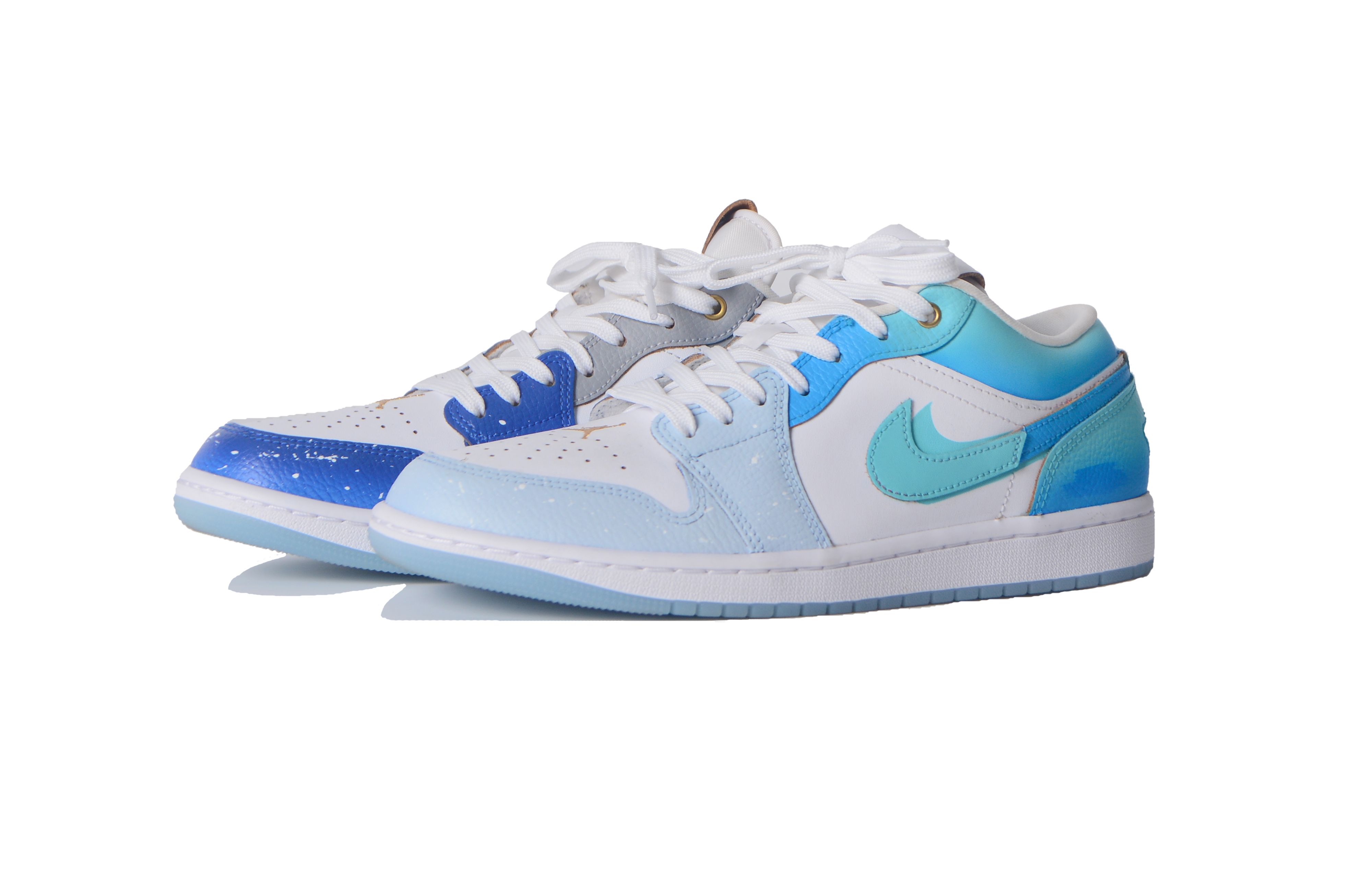 

Кроссовки Air Jordan 1 Vintage Basketball Shoes Men Low-top Blue/Green, зеленый