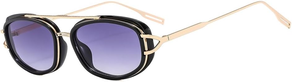 

Новые женские солнцезащитные очки в овальной панк-оправе с градиентным металлическим покрытием (2025 год), мужские очки для занятий спортом на открытом воздухе и велоспортом DSXLY, 9