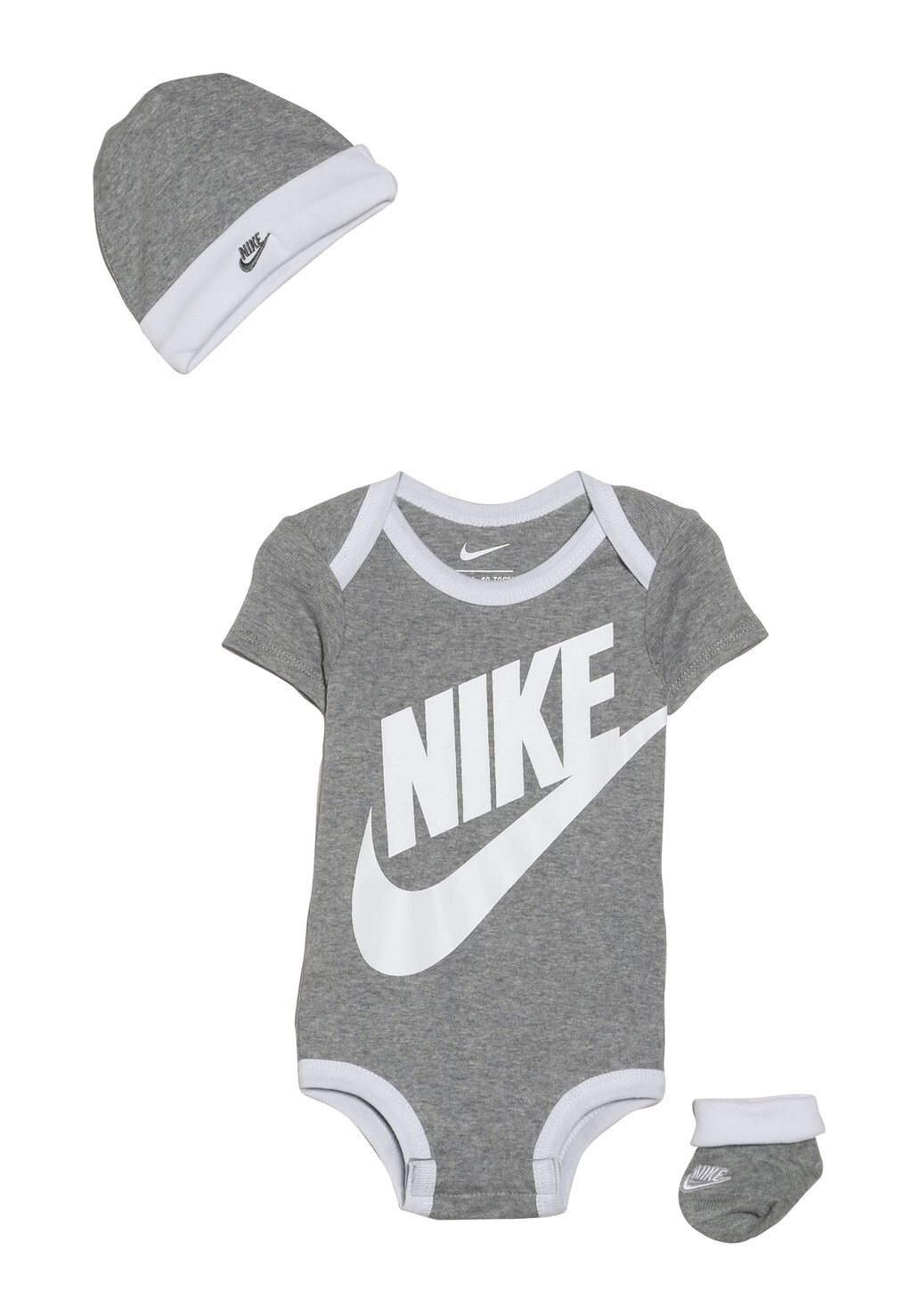 Боди FUTURA LOGO HAT BOOTIE BABY SET Nike Sportswear, цвет dark grey heather — фото 4