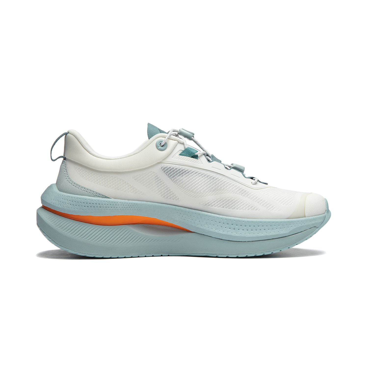 Мужские повседневные кроссовки SOFT GO MAX низкие, устойчивые к скольжению, устойчивые к истиранию, устойчивые к отскоку, белые LINING, айвори/Cavalry синий — фото 3