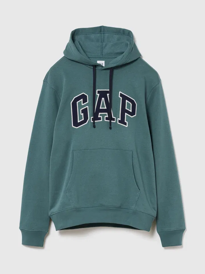 Худи свободного кроя, капюшон, GAP, petrol