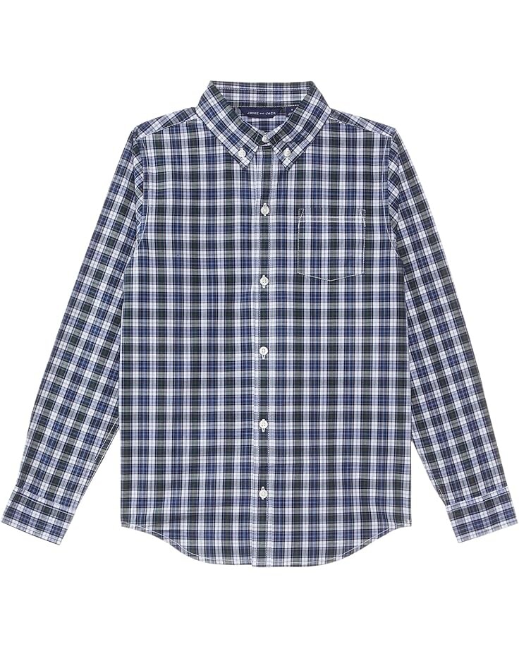 

Топ Janie and Jack Plaid Button-Down Top, разноцветный