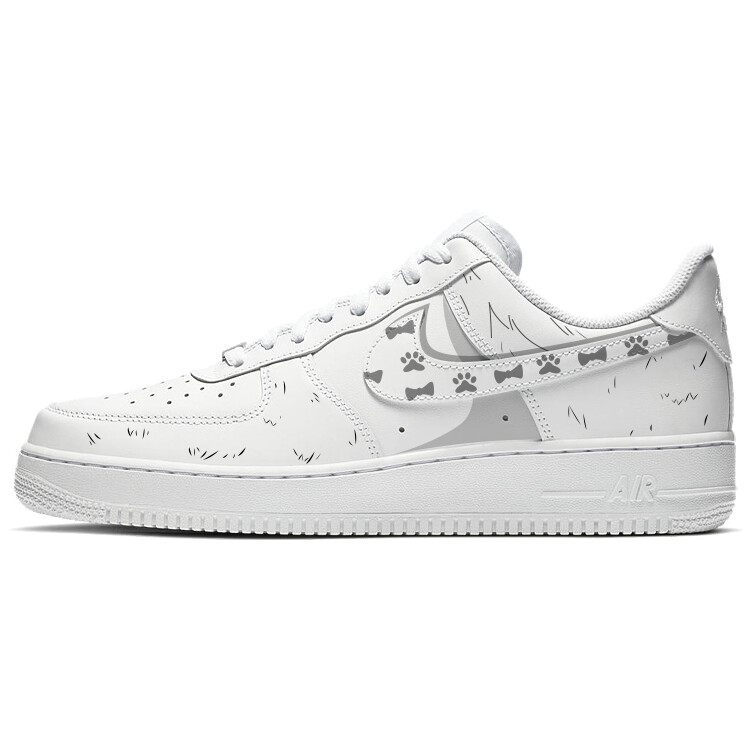 

Кроссовки Nike Air Force 1 Skateboarding Shoes Men Low-top White/Gray, белый/серый