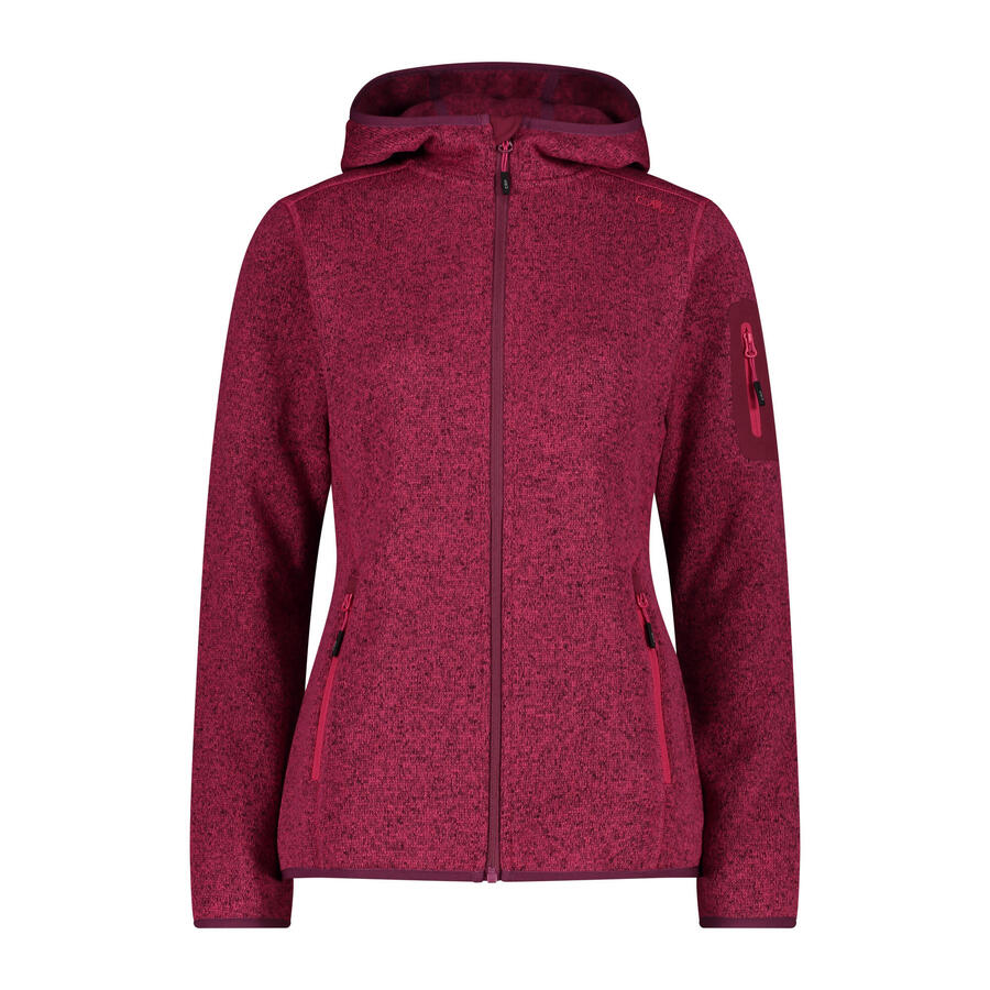 

Женская куртка CMP с капюшоном из трикотажного меланжевого цвета 3H19826