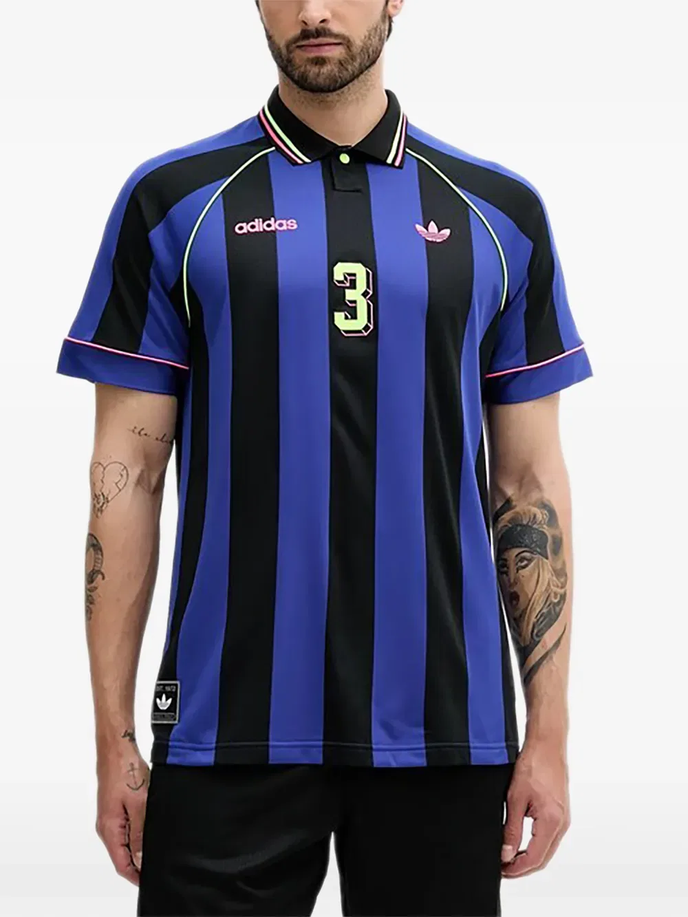 Поло-рубашка в полоску Adidas, синий
