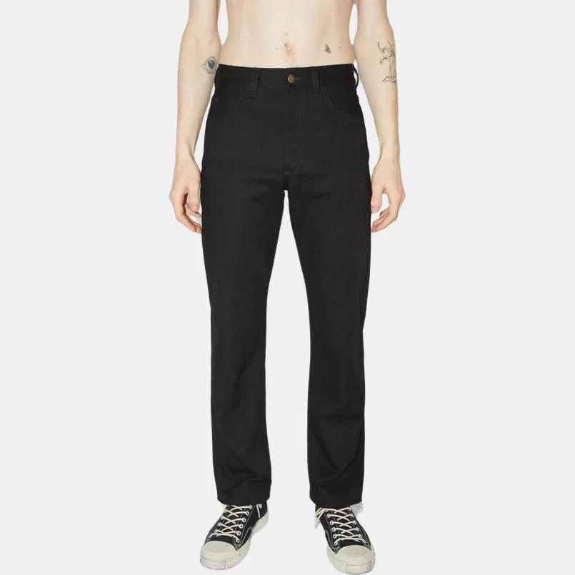 Джинсы прямого кроя с высокой посадкой Acne Studios черные — фото 3